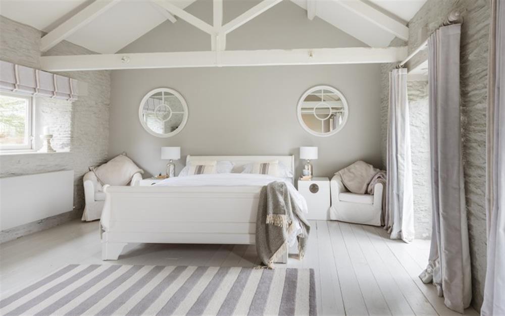 The fab master suite  at Round House, Court Barton in South Huish