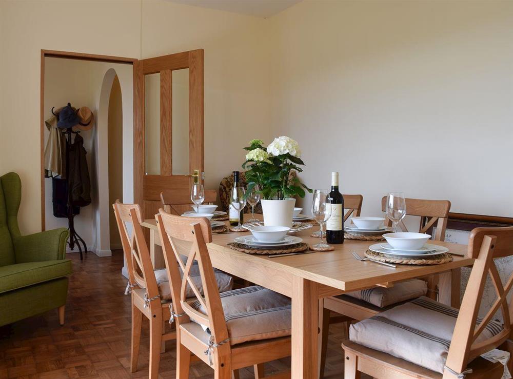Dining area at Roundhill in near Chipping Warden, Northamptonshire, England