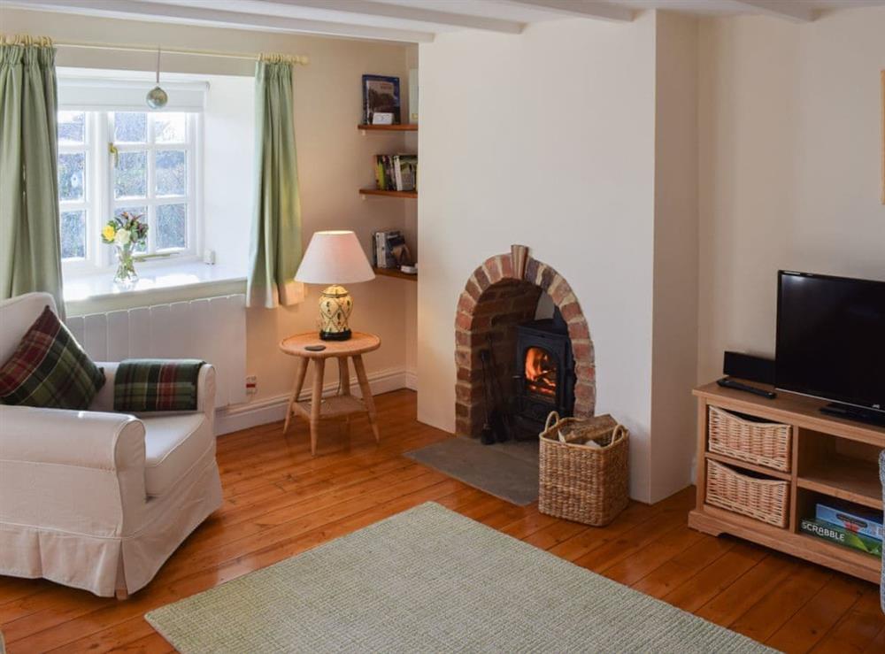 Warm and cosy living area at Rowan Cottage in Aislaby, near Whitby, Yorkshire, North Yorkshire