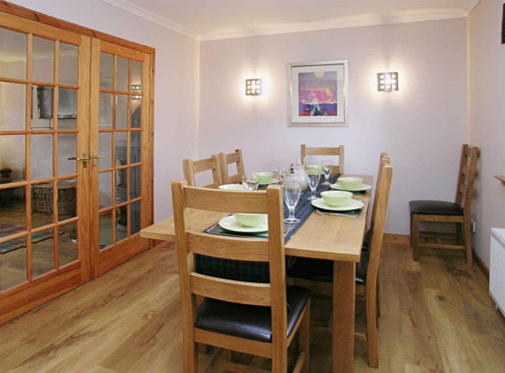Dining room at Rowan Cottage in Carrbridge, Highland