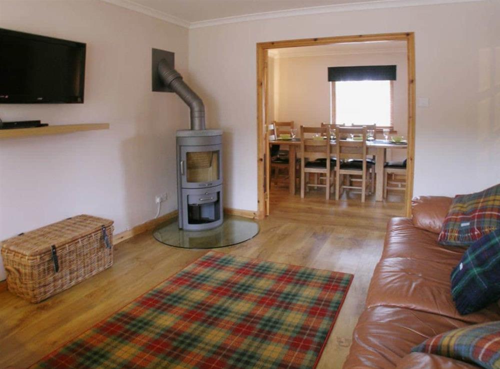 Living room at Rowan Cottage in Carrbridge, Highland