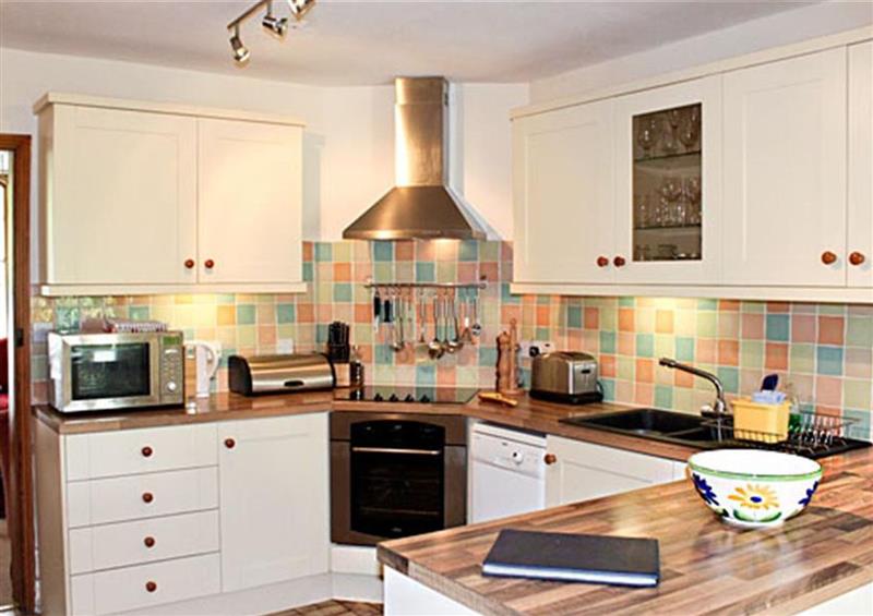 This is the kitchen at Rowan Cottage, Hawkshead