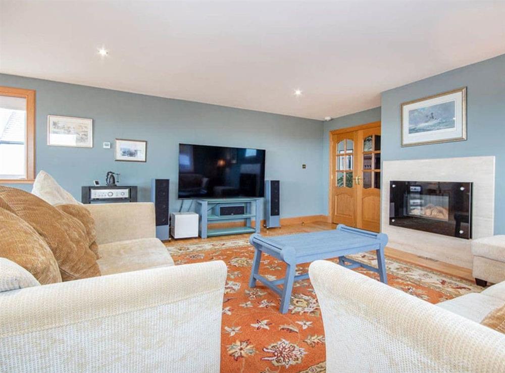 Living room at Rowan House in Brora, Sutherland