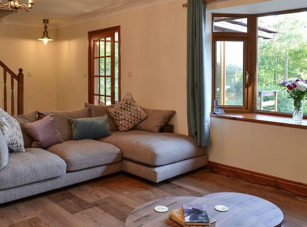 Comfortable living room at Rowan House in Camus Inas, Salen, near Acharacle, Argyll