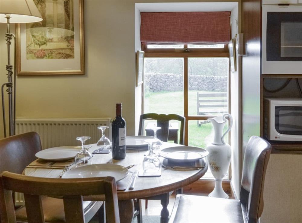 Convenient dining area at Rowan Tree Cottage in Blairgowrie, Perthshire