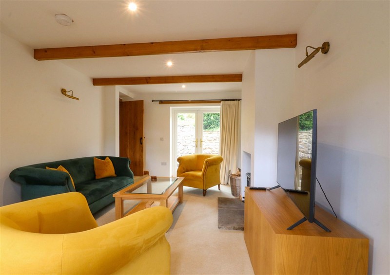 The living area at Rowan Tree Cottage, Hetton near Skipton