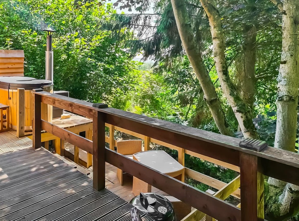 Decking at Rowan Tree Lodge in Ludlow, Shropshire
