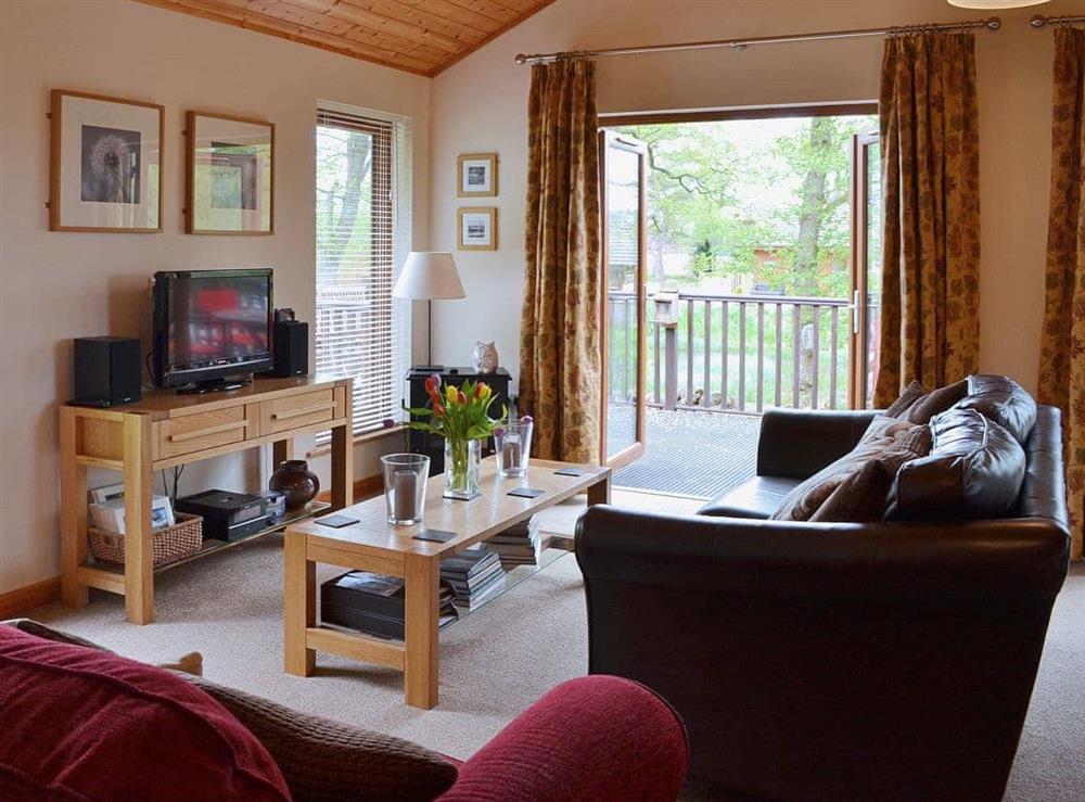 Bright and airy open plan living space at Rowanburn Lodge in Greystoke, near Penrith, Cumbria