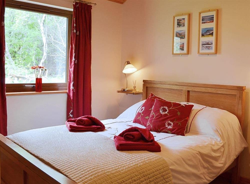 Comfortable double bedroom at Rowanburn Lodge in Greystoke, near Penrith, Cumbria