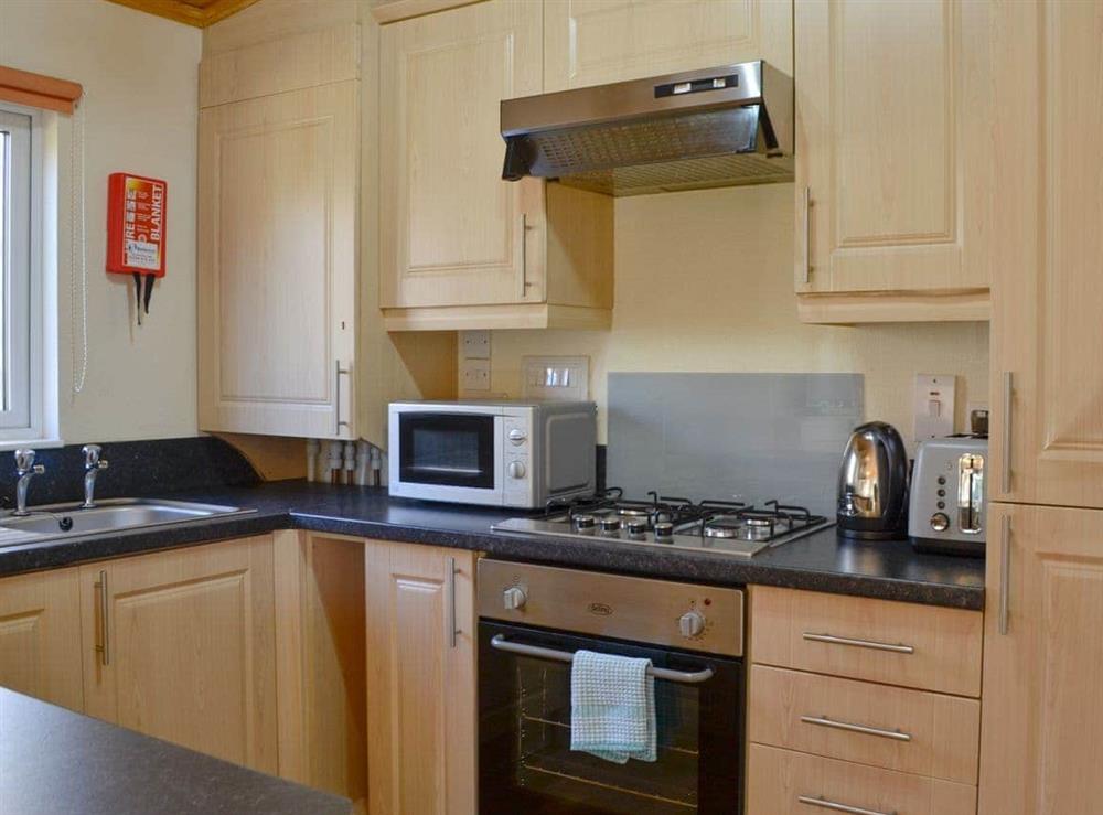 Kitchen at Royal Deeside Woodland Lodges- Lodge C in Dinnet, near Ballater, Aberdeenshire