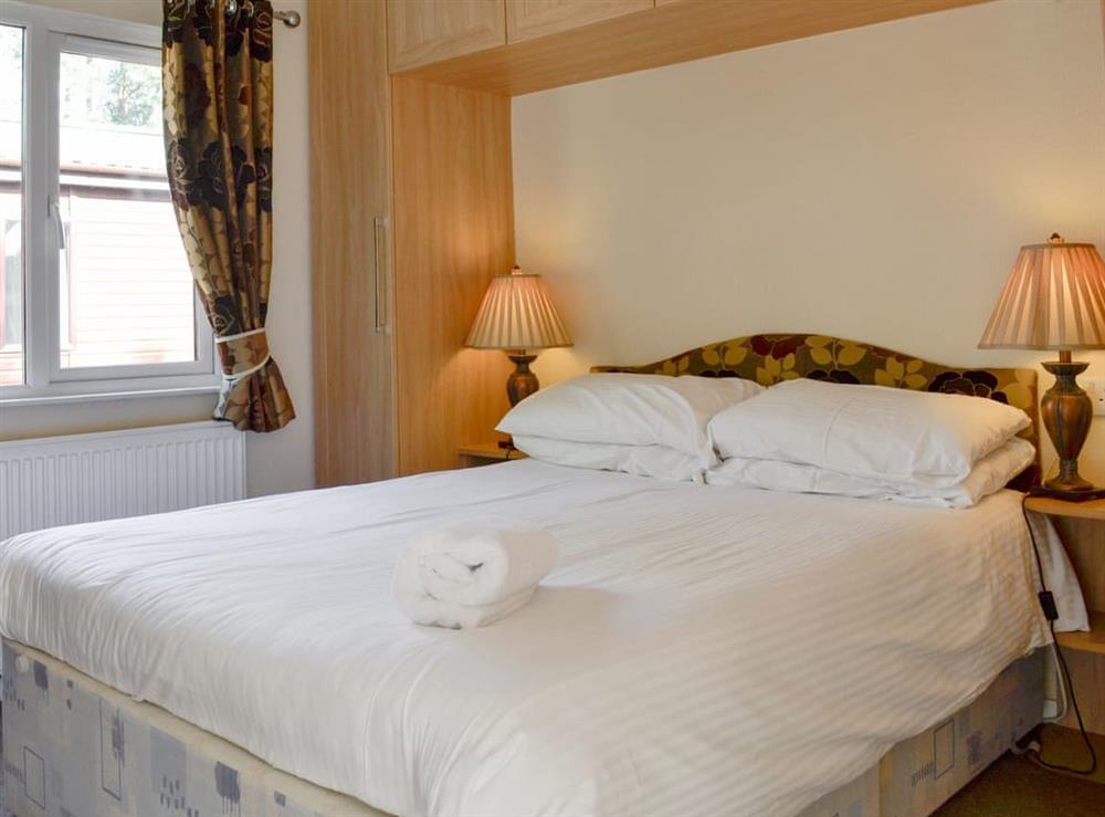 Double bedroom at Royal Deeside Woodland Lodges- Lodge G in Dinnet, near Ballater, Aberdeenshire