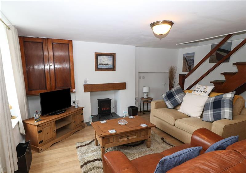 The living area at Royal Oak Cottage, Amlwch Port