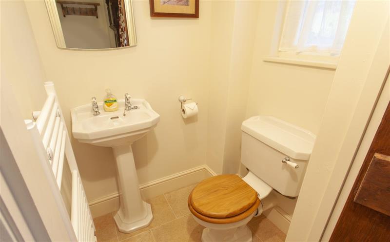 This is the bathroom at Royal Oak Cottage, Withypool