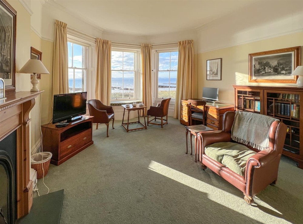 Living room at Ruddon Grange in Elie, Fife