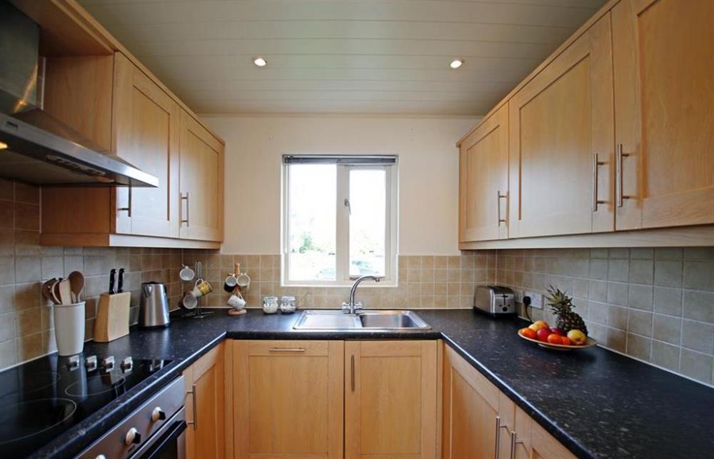 The kitchen at Ruddy Duck Lake House, Nr Cirencester, Gloucestershire