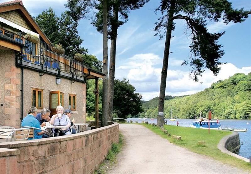 Cafe and activity centre overlooking Rudyard Lake at Rudyard Lake Lodges in Staffordshire, Heart of England