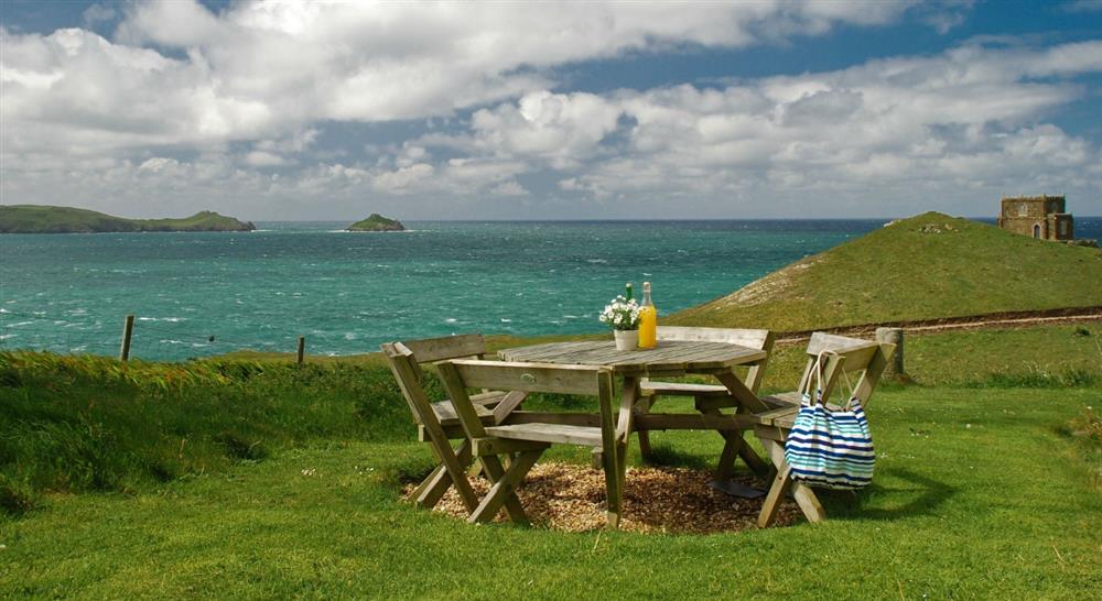 The view from the garden at Rumps in Port Quin, Cornwall