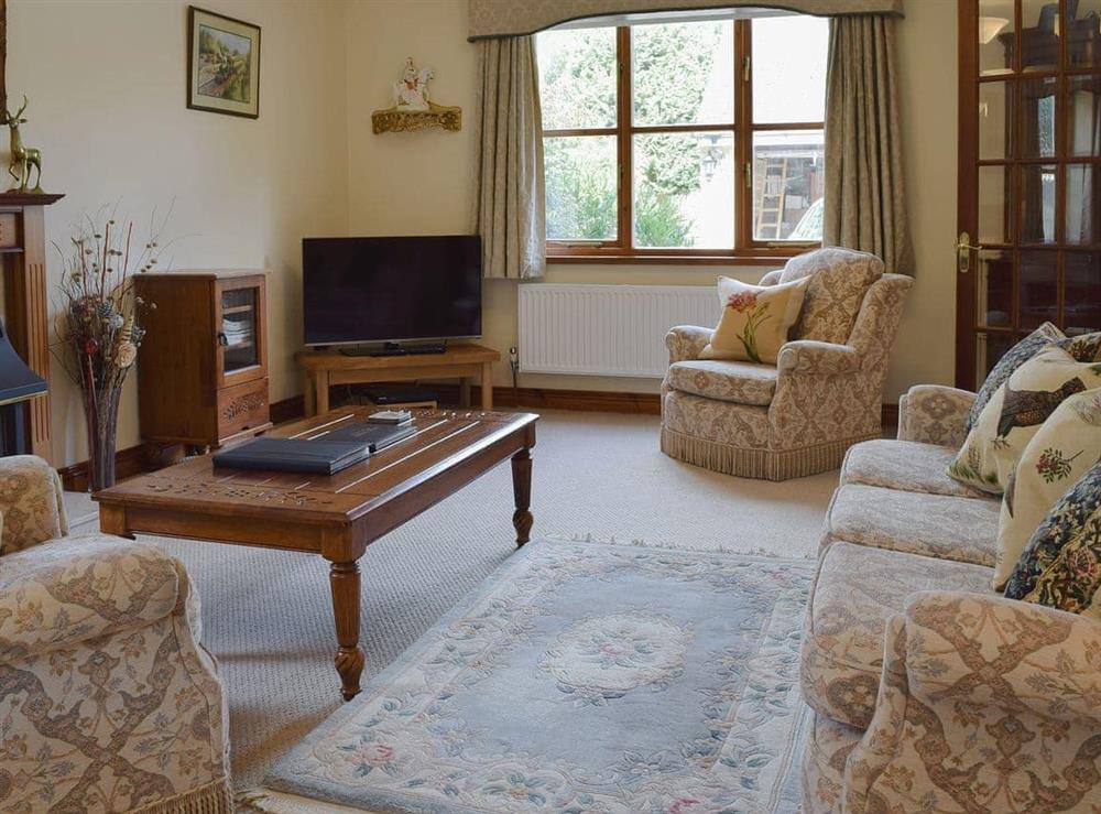Comfortable living area at Russet Cottage in Moreton-in-Marsh, Gloucestershire