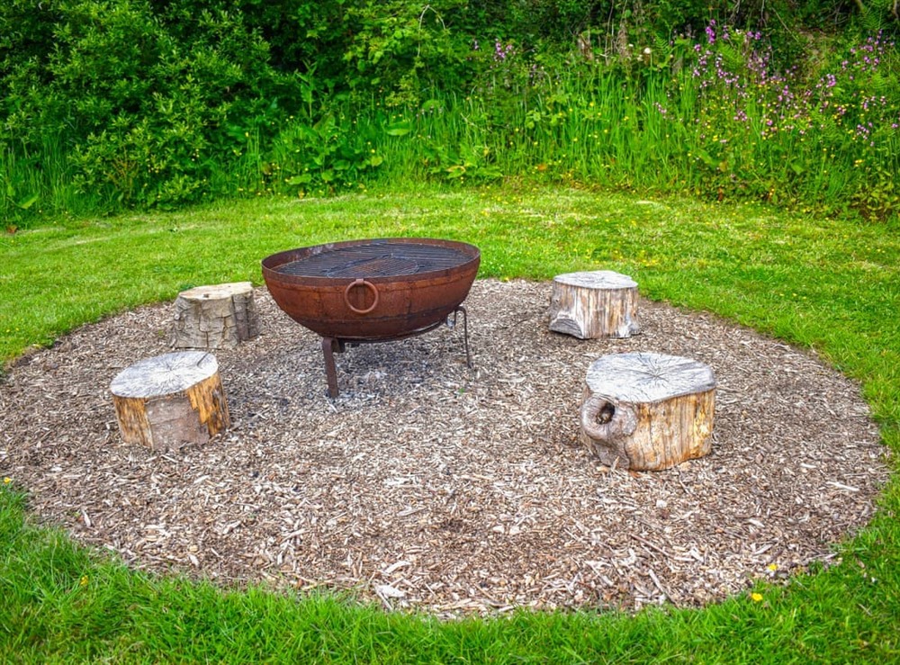 Outdoor area at Russet Yurt in Beaminster, Dorset