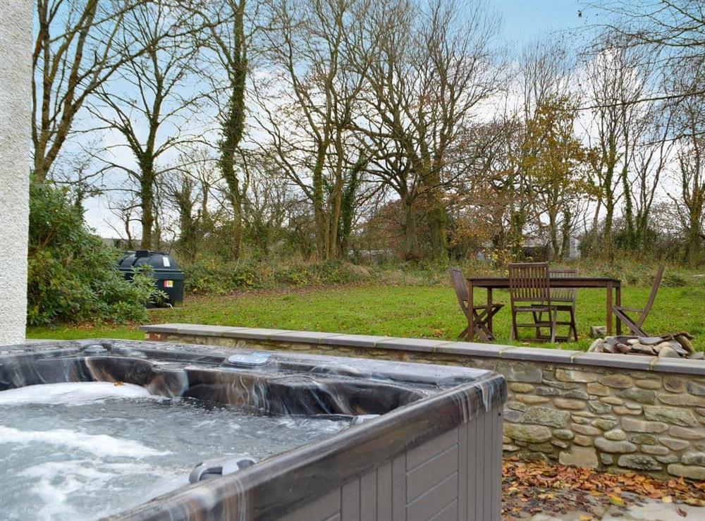 Private hot tub at Rwgan in Blaencelyn, Nr Llangrannog, Ceredigion., Dyfed