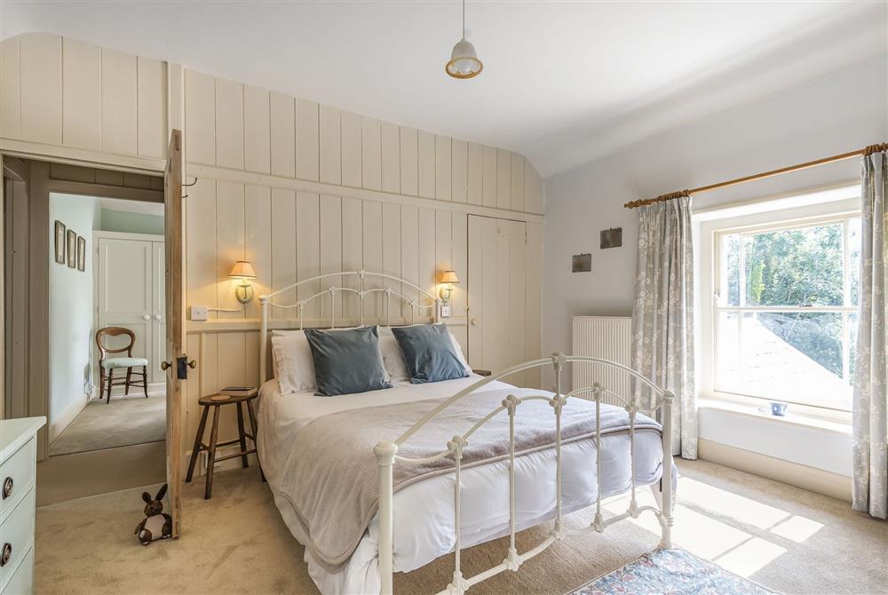 First floor bedroom two with double bed at Ryall Hope Cottage, Bridport