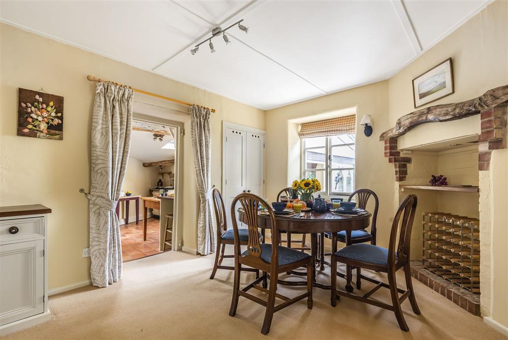 The dining room with its character features at Ryall Hope Cottage, Bridport