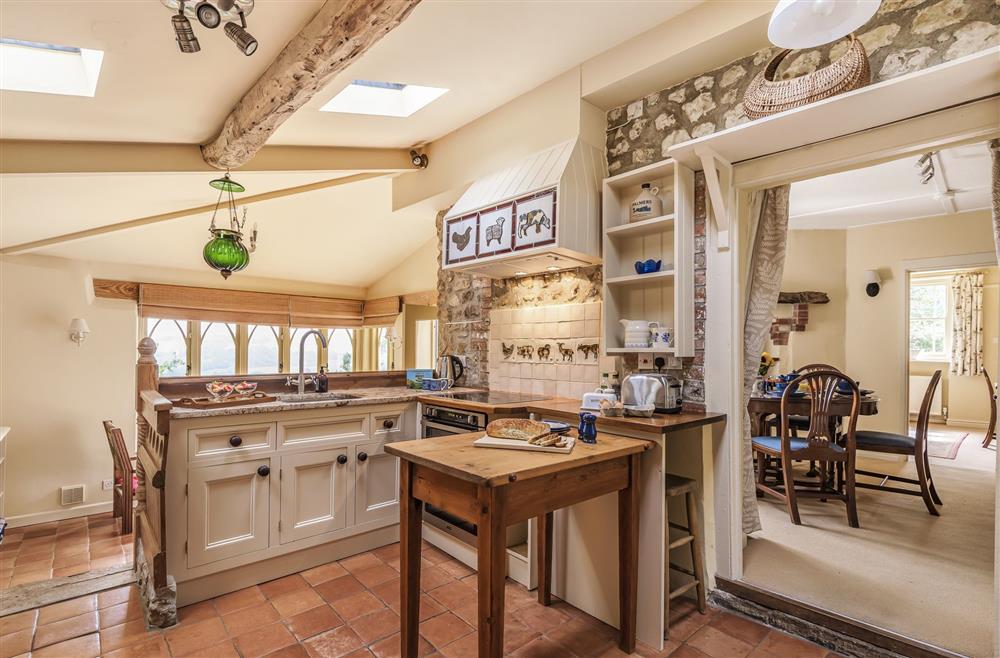 The kitchen with original features at Ryall Hope Cottage, Bridport