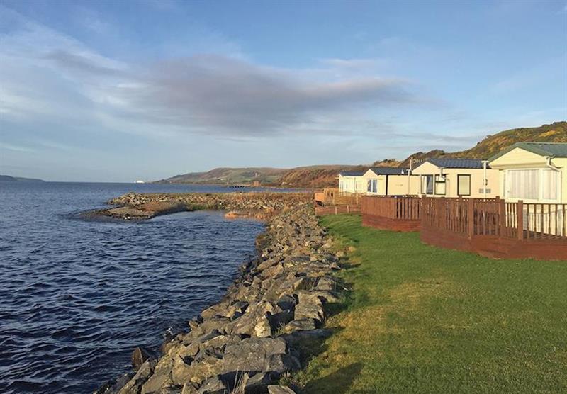 The accommodation is on the shores of the loch at Ryan Bay in Innermessan, Dumfries and Galloway
