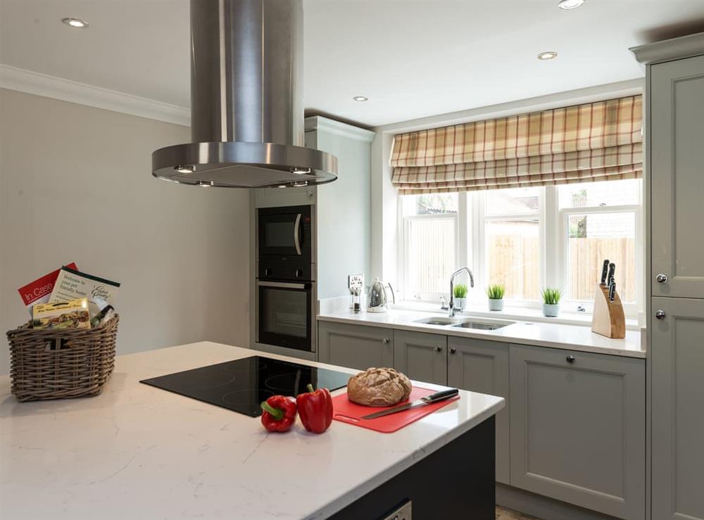 Contemporary kitchen at Rye Cottage in Helmsley, Yorkshire, North Yorkshire