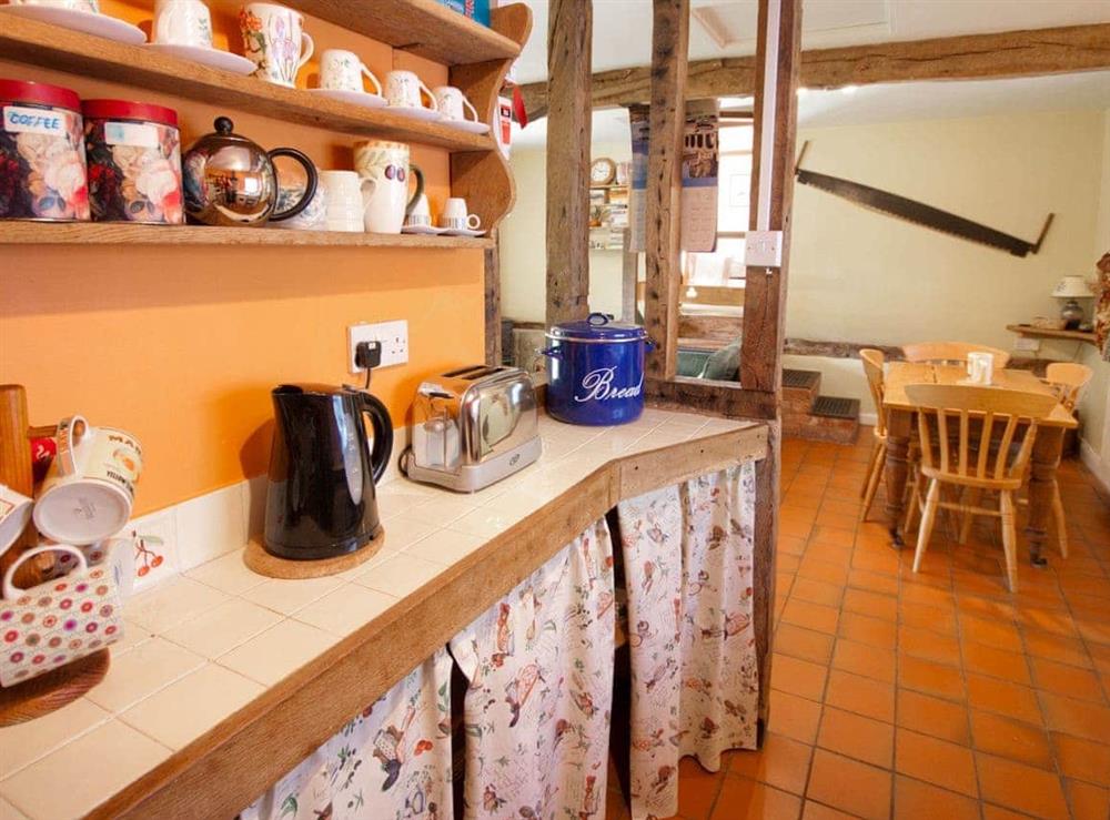 Open plan living/dining room/kitchen at Rye Court Cottage in Berrow, near Malvern, Worcestershire