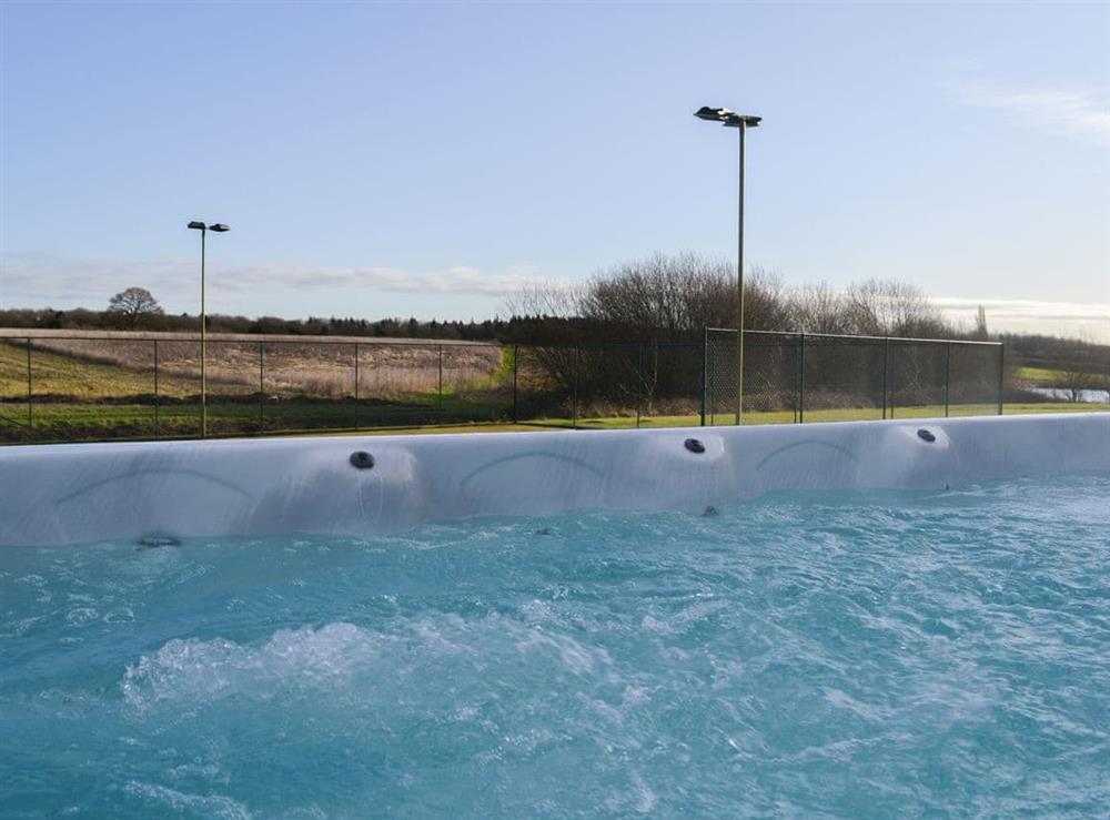Luxurious hot tub at Ryelands House in Potterhanworth, near Lincoln, Lincolnshire