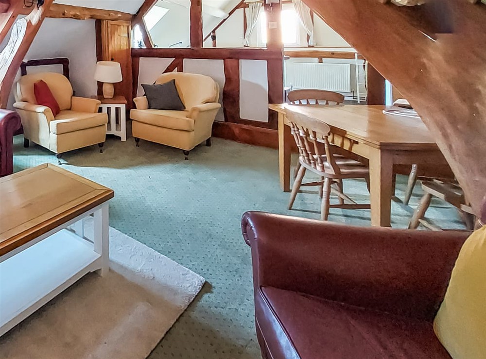 Open plan living space at Saddlestones in Ridgeway Cross, near Malvern, Herefordshire