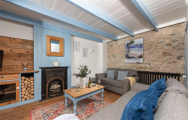 Relax in the living area at Saffron Cottage, Cornwall