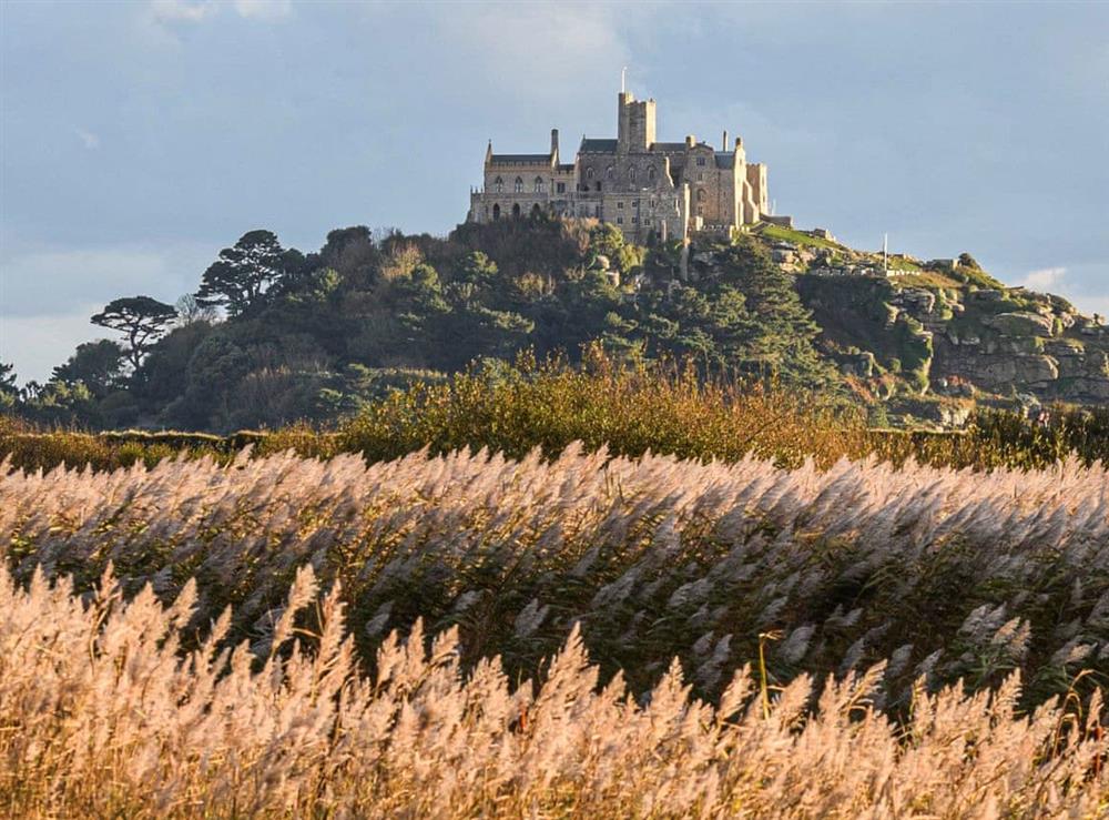 St Michaels Mount on the south coast at Sage Cottage in Penmount, near Truro, Cornwall