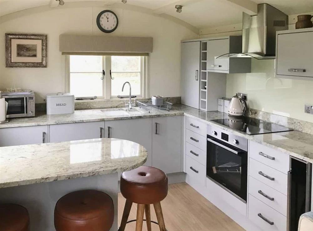 Kitchen area at Sage in Lamerton, Devon