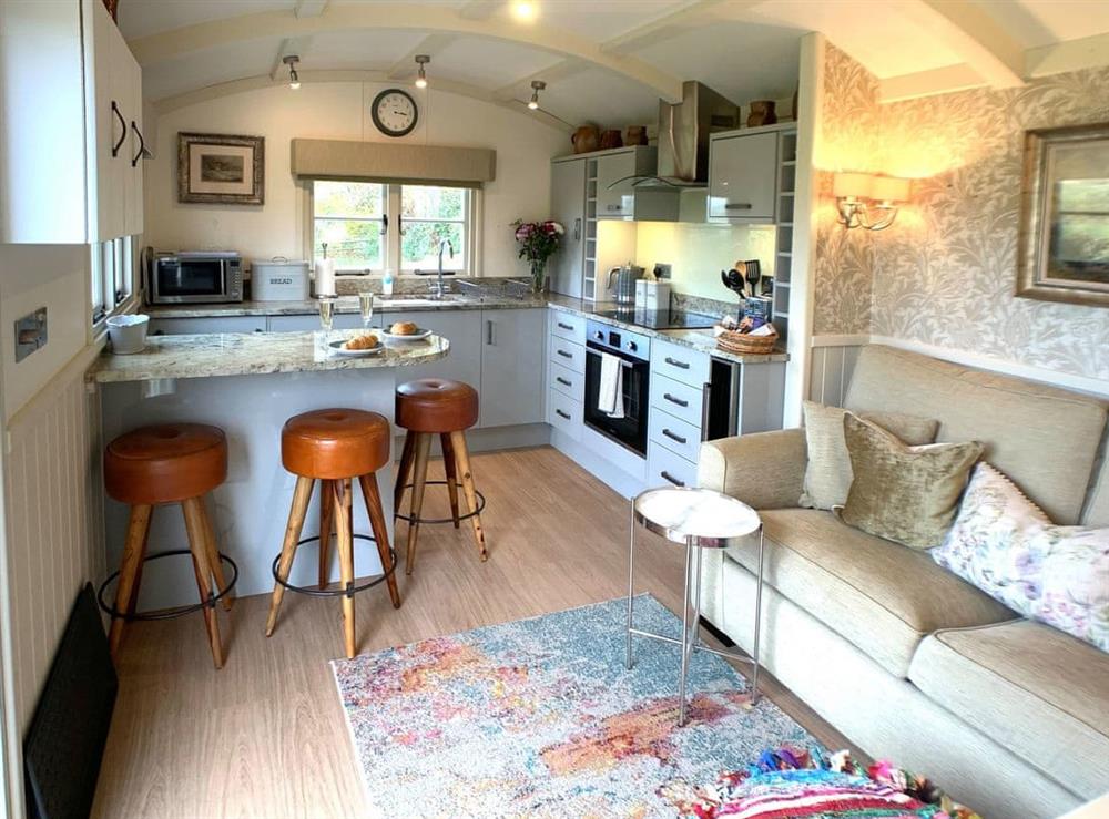 Open plan living space at Sage in Lamerton, Devon