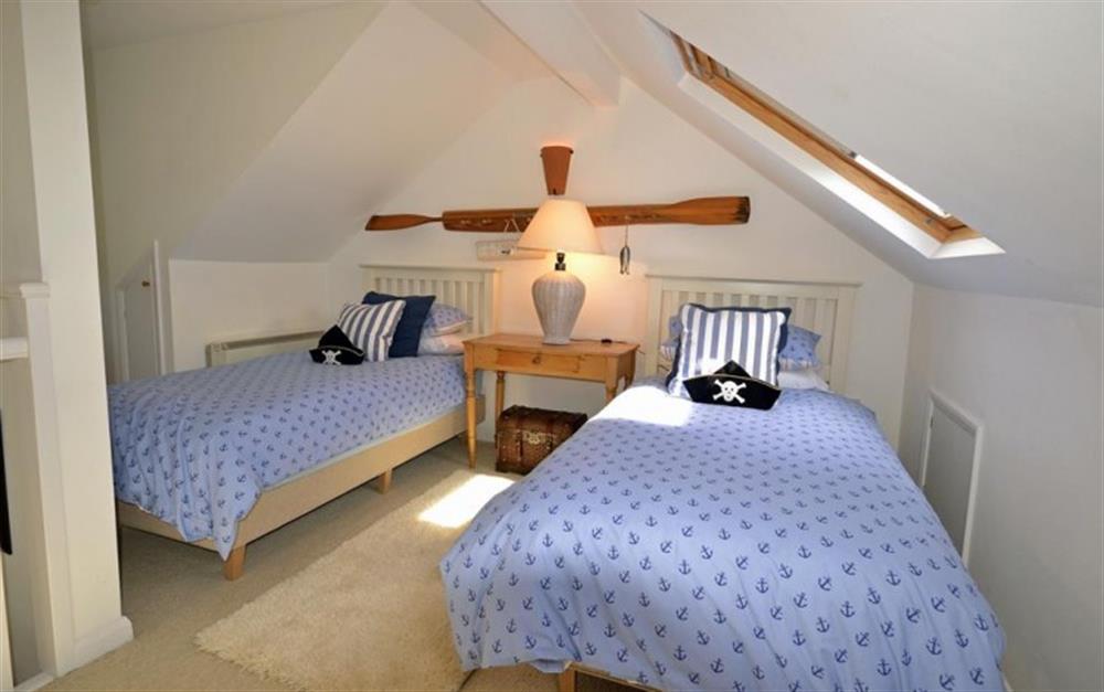 Another view of the twin bedroom. at Sail Cottage in Beesands