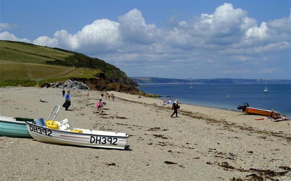 The beach at North Hallsands. at Sail Cottage in Beesands