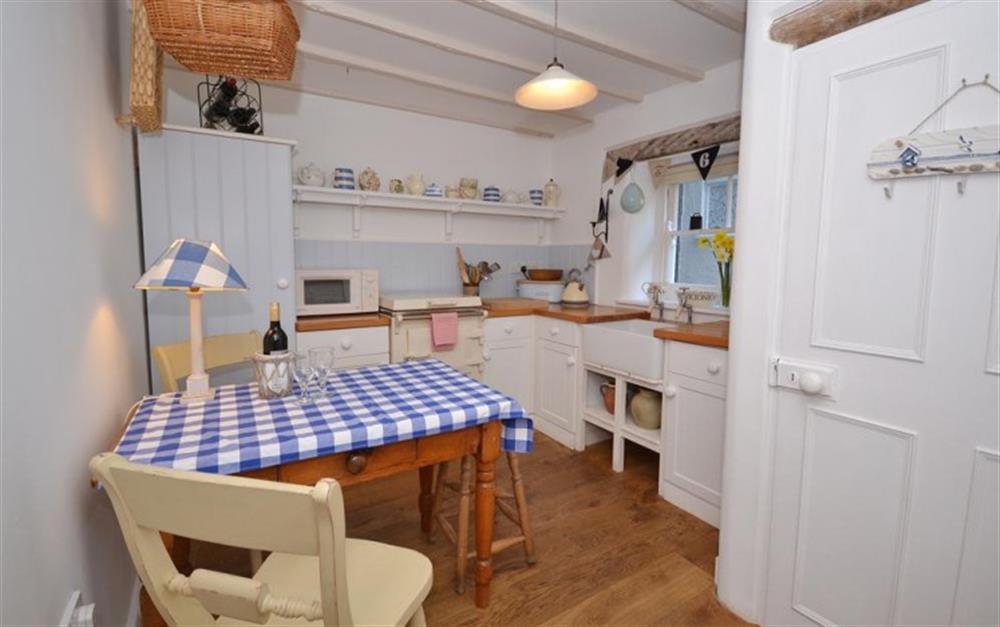The cottage kitchen. at Sail Cottage in Beesands