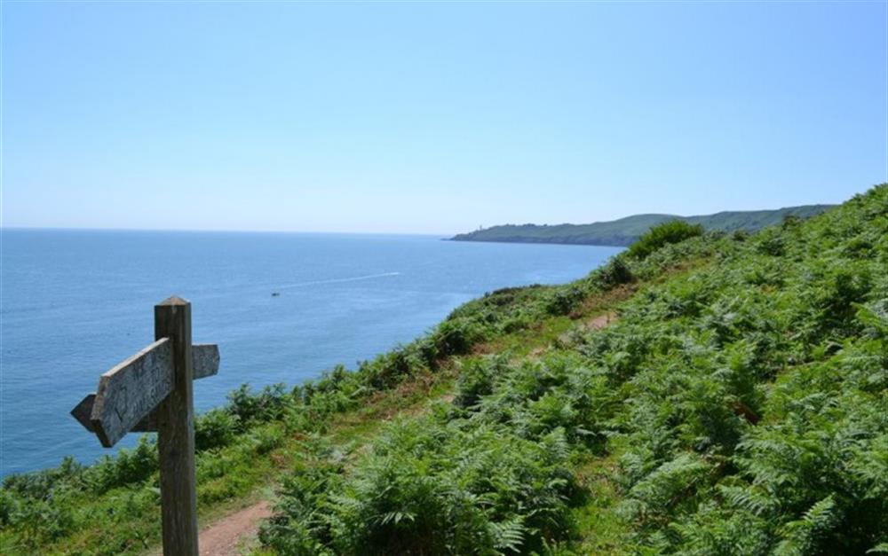 The nearby coastal path and Start Point. at Sail Cottage in Beesands