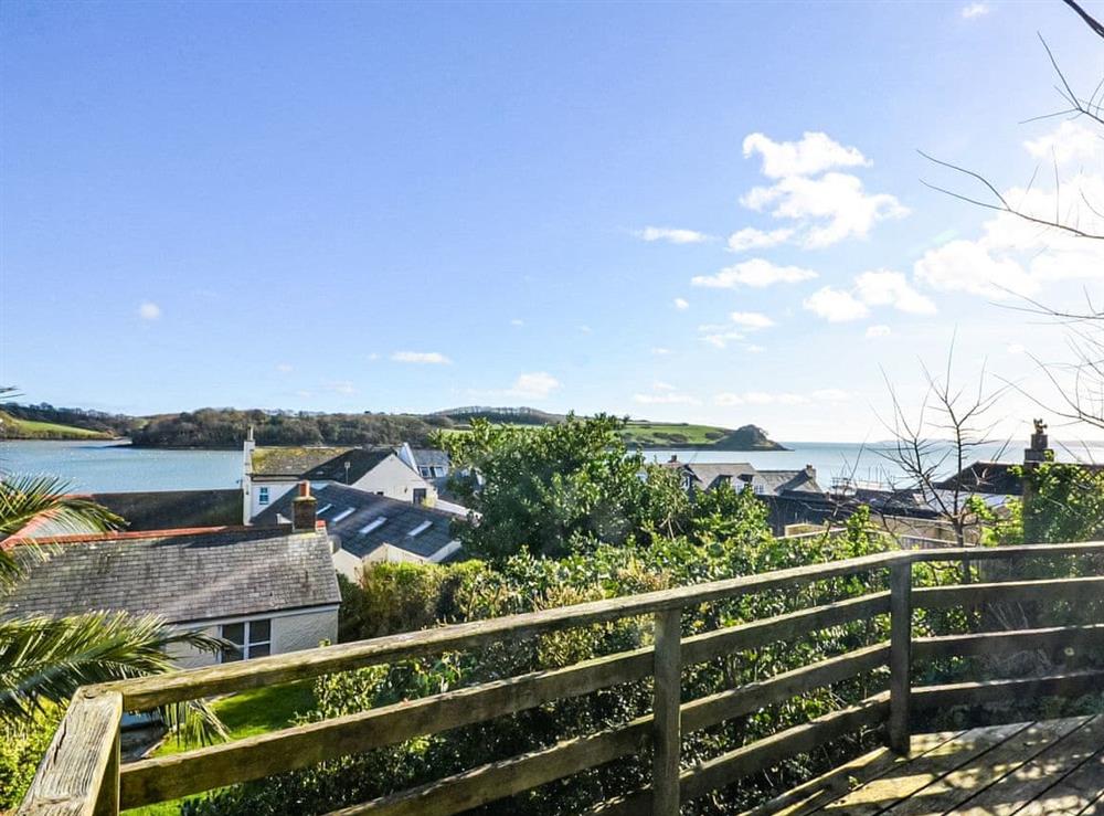View from the decking area at Sail Loft (Marine Parade) in St Mawes, Cornwall