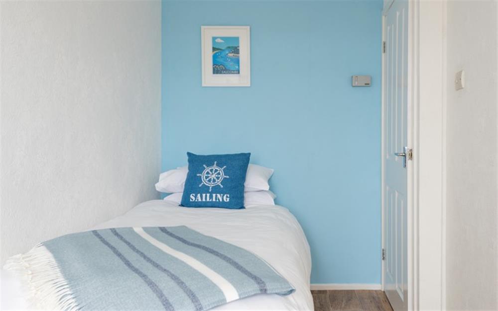 One of the  bedrooms at Salcombe Fields in Malborough