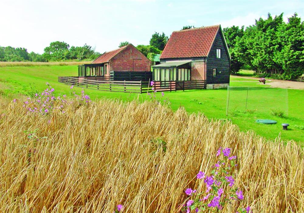 Carol’s Cottage (left) and Sally’s Nest (right) at Sallys Nest in Halesworth, Suffolk