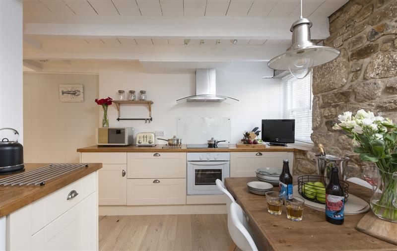 This is the kitchen at Salt Loft, Cornwall
