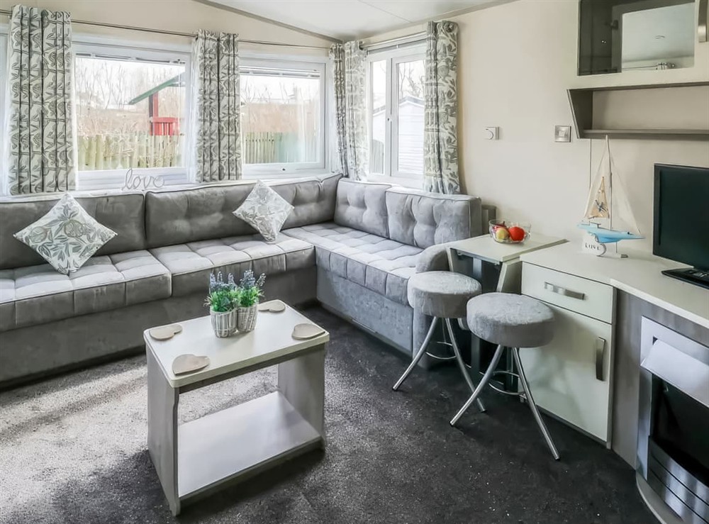 Open plan living space at Goscar 2 The Saltern Holiday Park, 