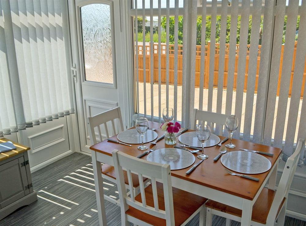 Dining room at Saltwater Retreat in Anderby Creek, near Skegness, Lincolnshire