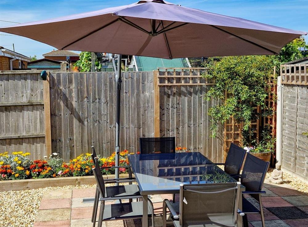 Outdoor area at Saltwater Retreat in Anderby Creek, near Skegness, Lincolnshire