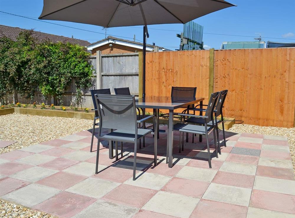 Sitting-out-area at Saltwater Retreat in Anderby Creek, near Skegness, Lincolnshire