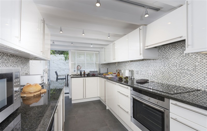 This is the kitchen at Salubrious Cottage, Cornwall