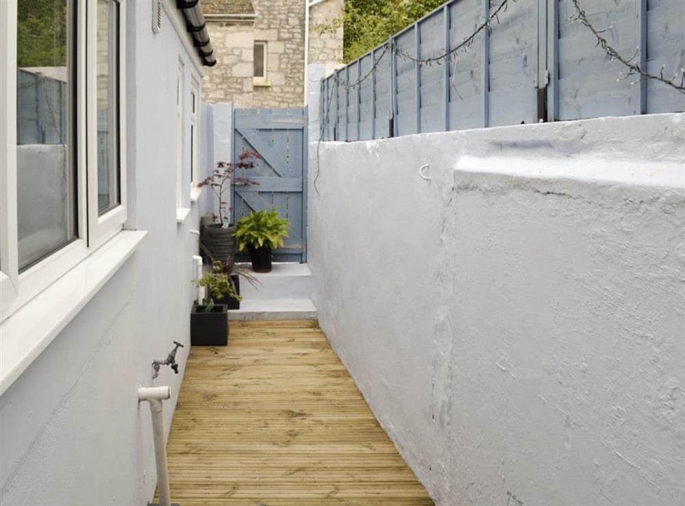 Rear entrance/exit at Samphire Cottage in Fortuneswell, near Portland, Dorset